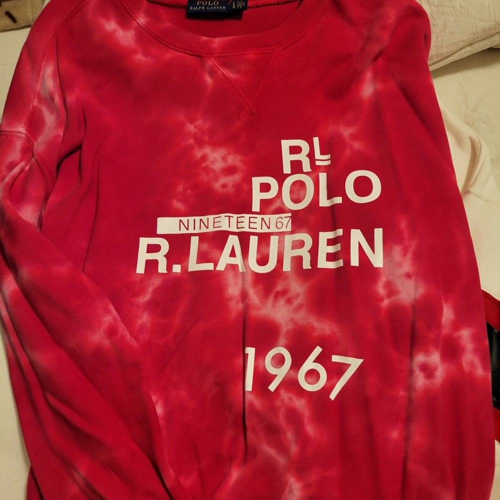 Ralph Lauren Red Tie-Dye Sweatshirt
